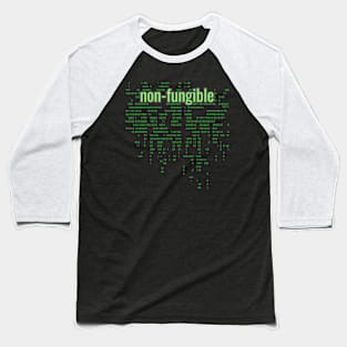 Crypto Tech Non-Fungible Digital Array Bright Green Baseball T-Shirt